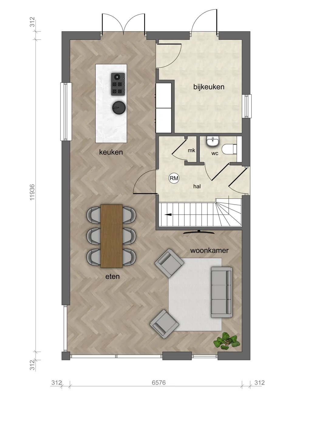 schuurwoning met veel leefruimte